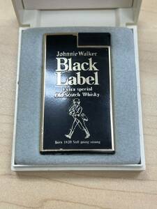 ◆【ケース付き】Johnny Walker ジョニーウォーカー Black Label ブラックラベル ライター オイルライター