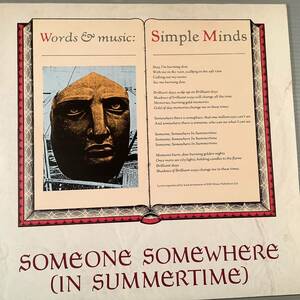 LP(12インチ・シングル 英盤)●シンプル・マインズ／Someone Somewhere In Summertime●美品！