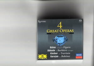 ESOTERIC エソテリック SACDクライバーカラヤンベームアバド「4 GREAT OPERAS」モーツァルトヴェルディロッシーニプッチーニ