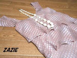 ⚜ Zazie ZAZIE polka dot tunic /tia-do blouse [38* light pink ] beautiful goods 