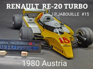 プラモデル完成品　タミヤ1/12 シリーズ33 ルノーRE-20 ターボ　RENAULT RE-20 TURBO #15 J.P.JABOUILLE 1980 Austria 