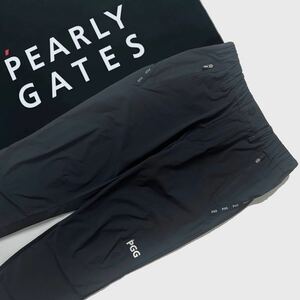 【送料無料】PEARLY GATES パーリーゲイツ　PGG 切替　ゴルフパンツ　メンズ　黒　ブラック　GOLF 1 S イージーパンツ　ジョガーパンツ