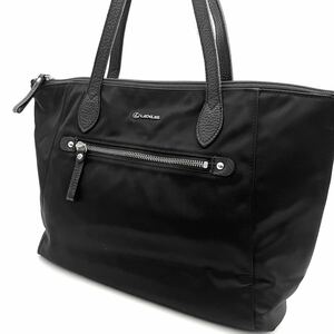 【送料無料】LEXUS レクサス　ナイロン×レザー　トートバッグ　肩掛け　ロゴ　エンブレム　ブラック　黒　カバン　鞄