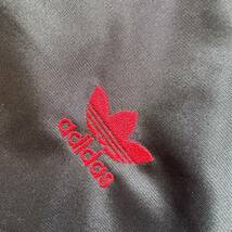 【送料無料】adidas アディダス　トラックジャケット　万国旗タグ　ジャージ　メンズ　黒　ブラック　赤　レッド　ジップ　ロゴ_画像5