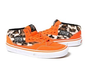 Supreme × Vans Leopard Half Cab Orange　2023fw 29.0cm 11インチ　ハーフキャブ　ヴァンズ　ステッカー付き