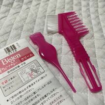 新品 毛染め用 コーム 手袋 トレイ 3点 セット ビゲン 香りのヘアカラー 付属品 未使用 カラー 白髪染_画像2