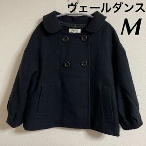  beautiful goods with defect Vert Dense coat 2 way black M wool 80%eli removed pocket 2 short plain Monotone ko-te