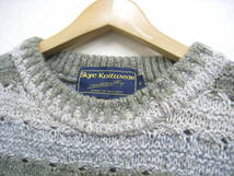 Skye Knitwear naturally■ウール×シルク ニット セーター 英国製 メンズ 大きいサイズLL_画像4