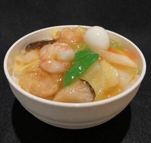 食品サンプル　中華丼　器付き