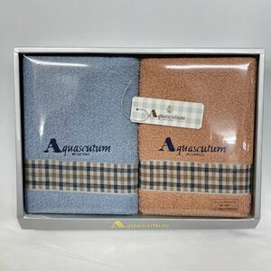 未使用　タオル フェイスタオル 　Aquascutum アクアスキュータム　2個セット