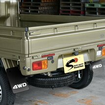 スズキ キャリー トラック DA63T DA65T マッド フラップ リア 2枚 セット 新品 4WD 泥除け ブラック EVA素材 専用設計 マッドガード 軽トラ_画像2