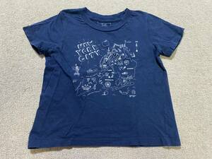 MAPTOTE NEW YORK CITY KIDS Tシャツ マップトート キッズ ニューヨーク 地図 半袖 Tシャツ ネイビー 紺 6 100-110位 アメリカ製 USA/HM