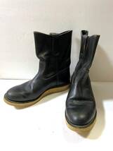 廃盤 RED WING PECOS BOOTS レッドウィング ペコス ブーツ 8169 7E 297 黒 ブラック BLK USA製 メンズブーツ 25cm位/ビンテージ レトロ/NL_画像1