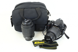 【動作OK】Nikon D5000 ニコン デジタル一眼レフカメラ 18-55mm 55-200mm 動作OK 写真撮影 記録 アルバム 016ILDB83