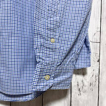 ラルフローレン Ralph Lauren チェックシャツ 長袖シャツ メンズ ワンポイント コットン100% Lサイズ 5‐163_画像7