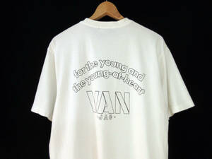 Lサイズ 状態良好【VAN JAC】バックプリン Tシャツ ヴァンジャケット バンジャケット