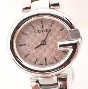 新品 GUCCI(グッチ) グッチシマ 134.5 GG柄 シェル文字盤 クオーツ レディース時計 451-3