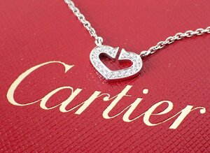 Cartier(カルティエ) K18ホワイトゴールド ダイヤモンド ネックレス Cハートネックレス 5.8g K18WG