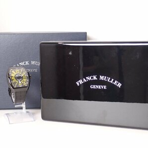 定価120万円 FRANCK MULLER フランクミュラー ヴァンガード ブラック 自動巻 メンズ 時計 イエロー チタン 革ラバーの画像10