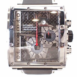 定価209万円 1800本限定 JACOB&CO(ジェイコブ) エピック1 JC-V2Q2B クロノ メンズ 自動巻 時計の画像1
