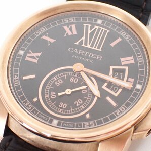 定価289万円 磨き済 カルティエ カリブル・ドゥ・カルティエ W7100007 自動巻 K18PG 18金 メンズ 時計の画像1