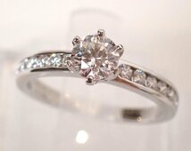 定価70万円ほど 超美品 ティファニー ソリテール エタニティ ダイヤ リング 7.5号 8号 D0.4ct Pt950 プラチナ_画像1