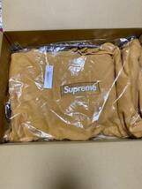 ★美品★ Supreme 2021FW ボックスロゴ フーディ パーカー スウェットシャツ BOX LOGO HOODED SWEATSHIRT Lサイズ Light Mustard_画像3