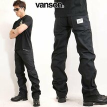 VANSON LEATHERS 【定価\17800】 ダックベイカーパンツ NVBL-2004 BLACK 30 インチ_画像1