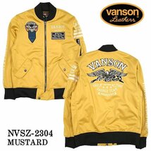 VANSON LEATHERS 【定価\19800】 裏ワッフルボンディング L2-B NVSZ-2304 MUSTARD サイズ XXL_画像2