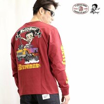 The BRAVE-MAN × BETTY BOOP ベティ ブープ 【定価￥7900】 ロンTEE BBB-2203 WINE サイズ XL_画像1