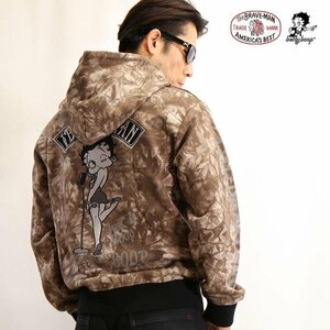 The BRAVE-MAN × BETTY BOOP ベティ ブープ 【定価￥15800】 ZIPパーカー BBB-2205 TIEDYE サイズ XL