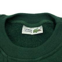 ◆LACOSTE シュミーズラコステ 長袖ニット 14◆ グリーン ウール混 レディース 裏起毛 ワッペン トップス スウェット フランス製 70年代_画像4