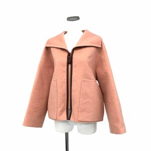 美品◆HERMES エルメス ショートジャケット サイズ40◆ ピンク カシミヤ100％ レディース 参考定価￥902.000 アウター コート 2022年