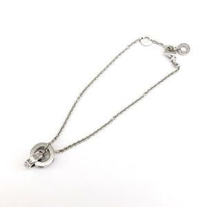 ◆BVLGARI ブルガリ ローマンソルベ ブレスレット ◆ シルバーカラー トルマリンxアメジスト/K18WG レディース accessory アクセサリー