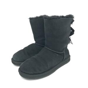 *UGG UGG Bayley bow boots 22.0cm*1002954 black suede mouton lady's shoes shoes boots