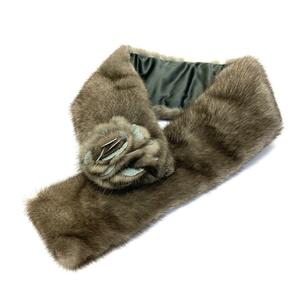  beautiful goods * mink stole * gray mink lady's Copen is -gen fur Kopenhagen Fur muffler fur collar volume clothing accessories KI1004