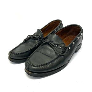 *Allen Edmondsa Len Ed monz deck shoes 9* чёрная кожа мужской обувь обувь Loafer кожа обувь KI1004