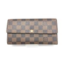 ◆LOUIS VUITTON ルイヴィトン ポルトフォイユサラ 二つ折り長財布◆N61734/CA4141 ブラウン ダミエ エベヌ ユニセックス 財布 ウォレット_画像1