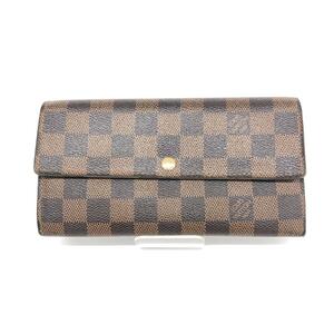 ◆LOUIS VUITTON ルイヴィトン ポルトフォイユサラ 二つ折り長財布◆N61734/CA4141 ブラウン ダミエ エベヌ ユニセックス 財布 ウォレット