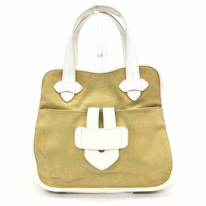 良好◆TILAMARCH ティラマーチ ハンドバッグ◆ イエロー キャンバス レディース bag 鞄