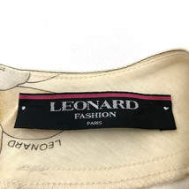 ◆LEONARD レオナール 半袖ワンピース サイズL◆ ベージュ レディース 花柄 総柄_画像7