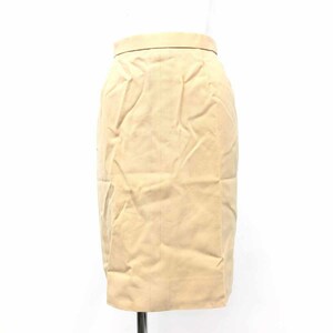  excellent *HERMES Hermes skirt size 36* beige lady's bottoms tight wool 