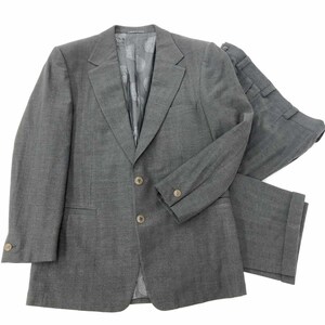  excellent *Gianni Versace Gianni Versace 2B setup size 52* gray men's no- vent top and bottom set suit formal gentleman clothes 