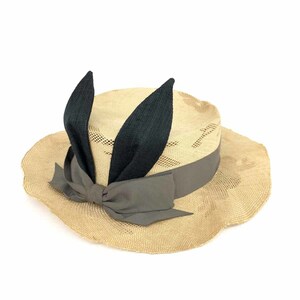◆CA4LA カシラ ストローハット ◆TMT02440 ベージュ 天然草 シゾール100% ウサギ耳 レディース 帽子 服飾小物