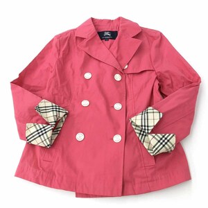 ◆BURBERRY LONDON バーバリーロンドン ショートトレンチコート キッズサイズ150A◆ ピンク キッズ アウター 子供服 女の子 ベルト付き