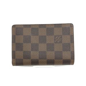 美品◆LOUIS VUITTON ルイヴィトン ポルトフォイユジュリエット 二つ折り財布◆N60380 ブラウン/ピンク ダミエ エベヌ レディース 財布