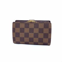 ◆LOUIS VUITTON ルイヴィトン N61674 ポルトフォイユヴィエノワ 二つ折り財布◆ジッピーウォレット ブラウン ダミエ エベヌ レディース_画像2