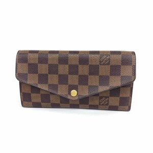 良好◆LOUIS VUITTON ルイヴィトン ポルトフォイユサラ16 ダミエ エベヌ 長財布◆N63209 CA2127 ブラウン レディース 服飾小物