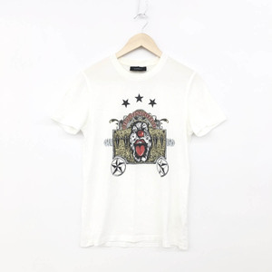 ◆GIVENCHY ジバンシィ 半袖カットソー 小さいサイズXS◆ ホワイト メンズ CIRCO PSICOTICO トップス Tシャツ