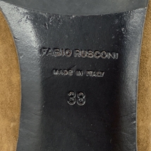 ◆FABIO RUSCONI ファビオルスコーニ コインローファー 38◆ ブラウン スエード レディース 靴 シューズ_画像7